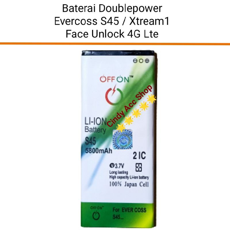 Baterai DoublePower Evercoss S45 Xtream 1 Face Unlock 4G Lite Batre Double Power Battery