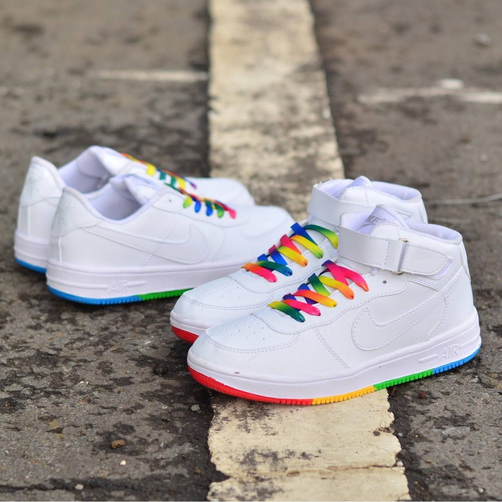 SEPATU WANITA NIKE AIR FORCE ONE RAINBOW SEPATU SNEAKERS WANITA NIKE