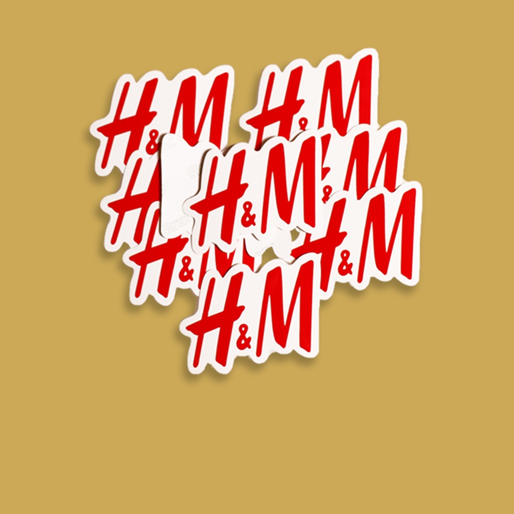 STIKER GRAFTAC - LOGO H&amp;M- STIKER AESTHETIC LAPTOP, AKSESORIS HP, ANTI AIR, MOTIF,HELM.