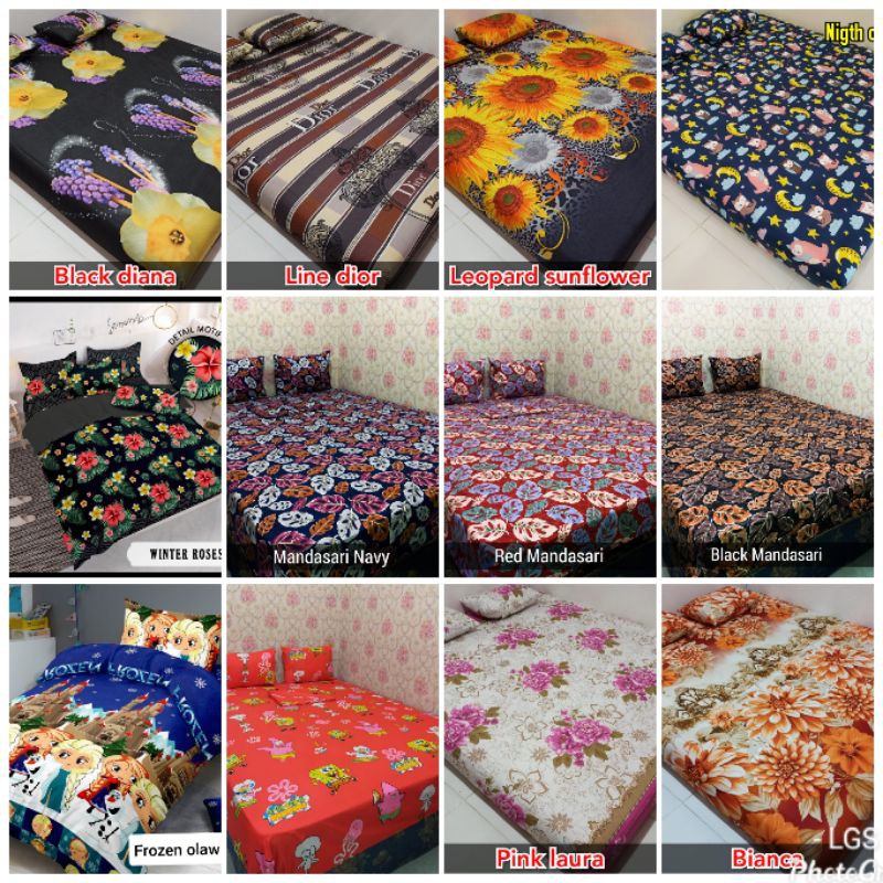 sprei home made 180x200 sprei bunga