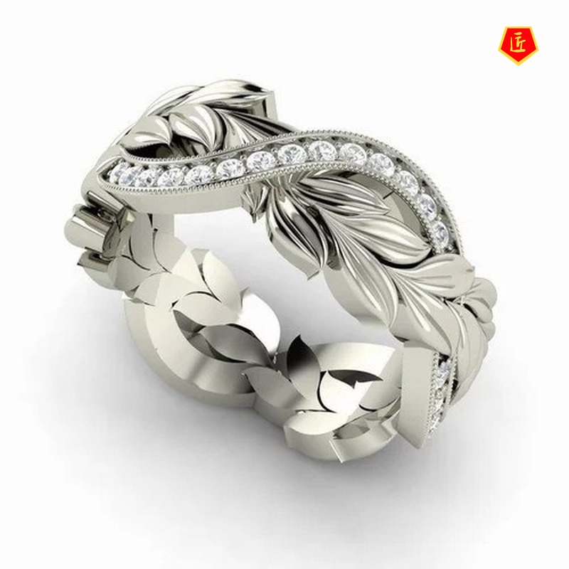 [Ready Stock]Creative Cocktail Diamond Ring Simple All-Match