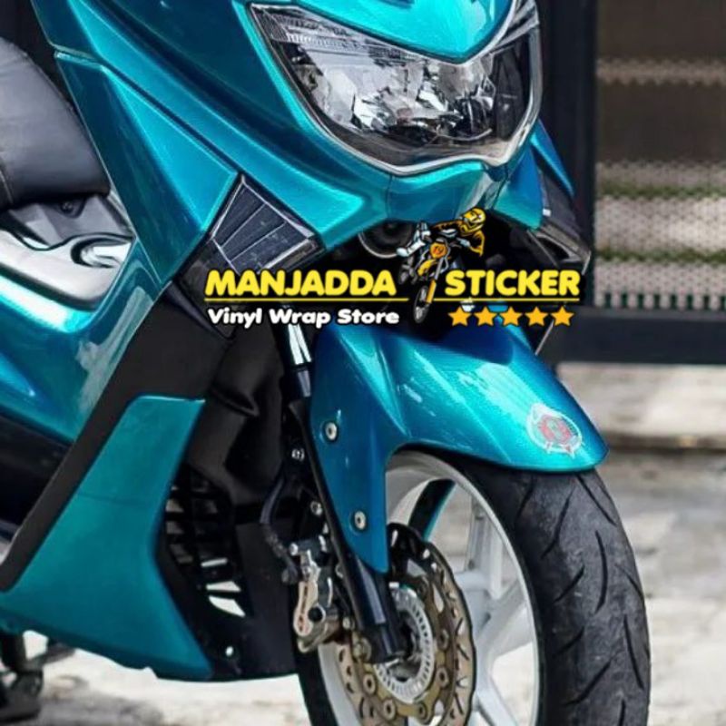 Stiker Skotlet Motor Metalic Biru Muda Candy Kualitas Premium