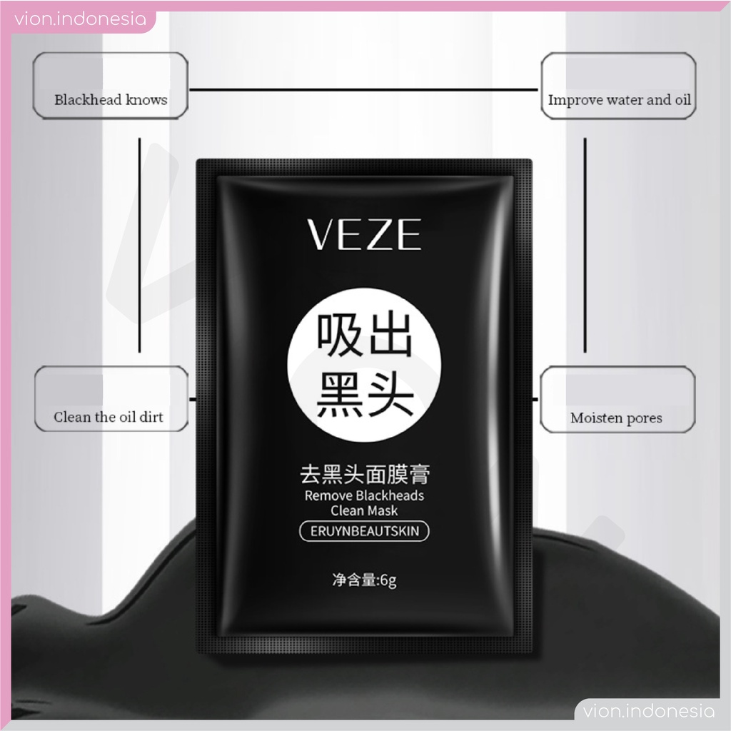 BLACKHEAD Removal Clean Activated Charcoal Mask Masker Hitam Komedo Black Head VE002