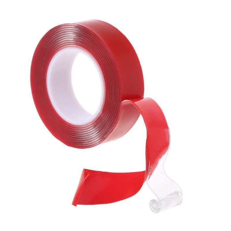 [HOT DEALS] Tape Gel Dua Sisi Rekat Kuat 2m Bahan Akrilik Warna Merah untuk Reparasi Mobil //Premium