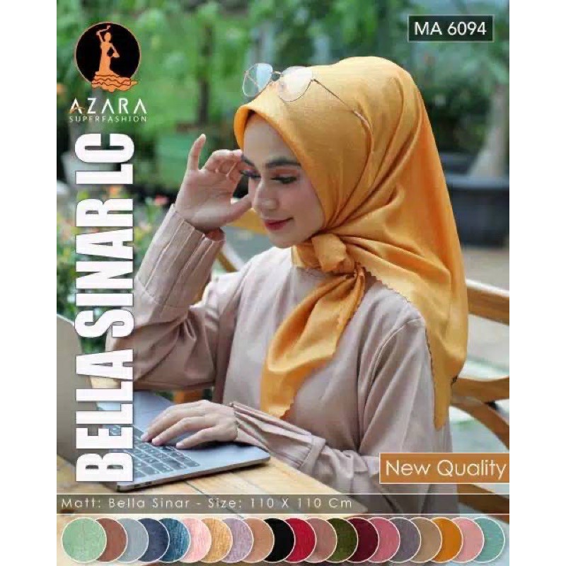 Segiempat Square Glowing BELLA SINAR ORI AZARA HIJAB PREMIUM