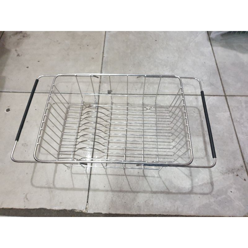 keranjang tirisan sink bak cuci piring / drainer basket stainless