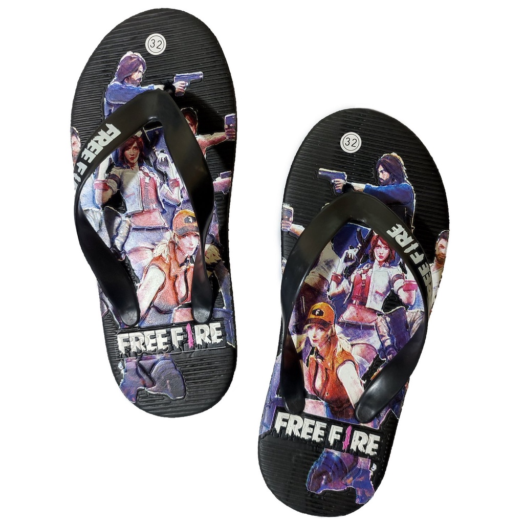 SANDAL ANAK KARAKTER FREE FIRE | SENDAL KERAKTER FREEFIRE MURAH SIZE 26-35 | PREE PIRE EPEP EFEF