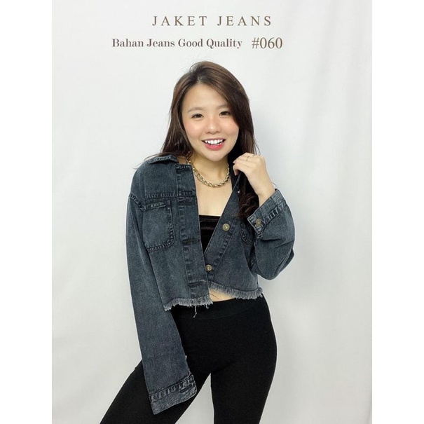 Jaket Jeans #060 Black Jeans Premium Jaket Jeans Import Good Quality Women Jeans Jaket Fashion Import