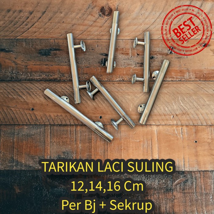 Tarikan Laci Suling Stainless 12 14 16 Cm / Pegangan Laci / Lemari