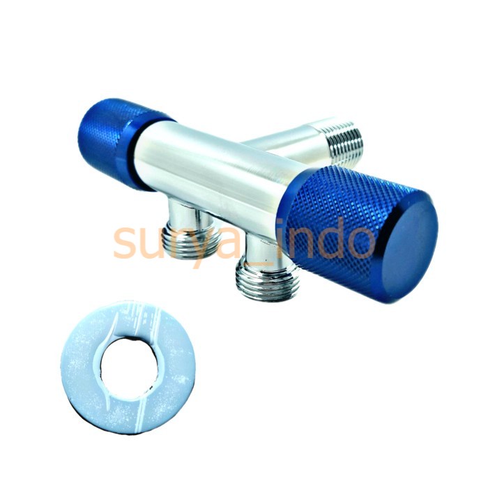 KERAN AIR CABANG 1/2&quot; STOP KRAN TOILET SHOWER STOPKRAN DOUBLE CABANG 2