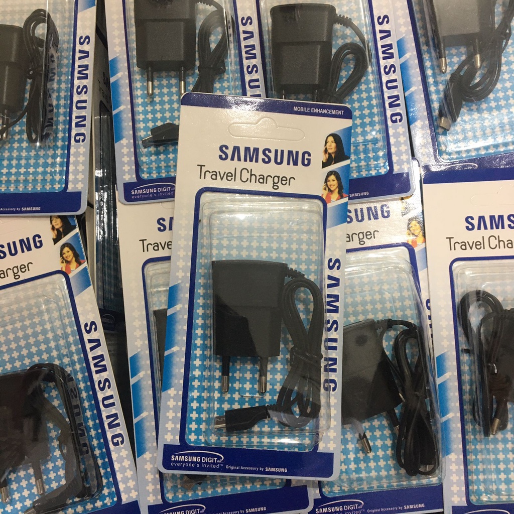CHARGER ORIGINAL SAMSUNG I9000 PLUS PACKING PRESS PANJANG colokkan luna / mirco