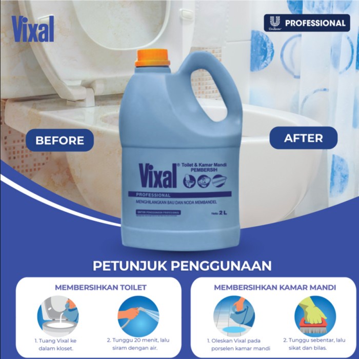 Vixal - Pembersih Kamar Mandi 2 L Cairan Pembersih Kerak Wc Toilet #98
