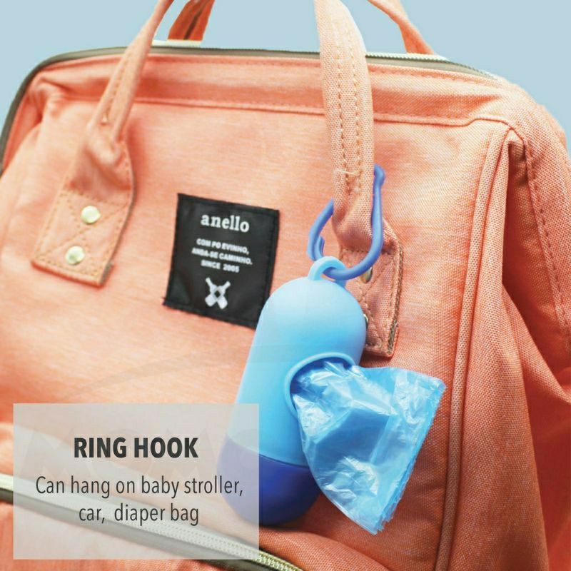 Case Kapsul Dispenser Portable Holder Popok Baby Kantong Plastik Sampah