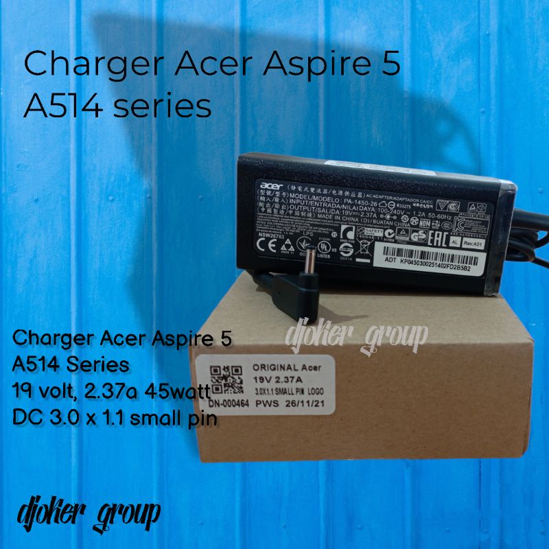 Charger Acer Aspire 5 a514 series Original
