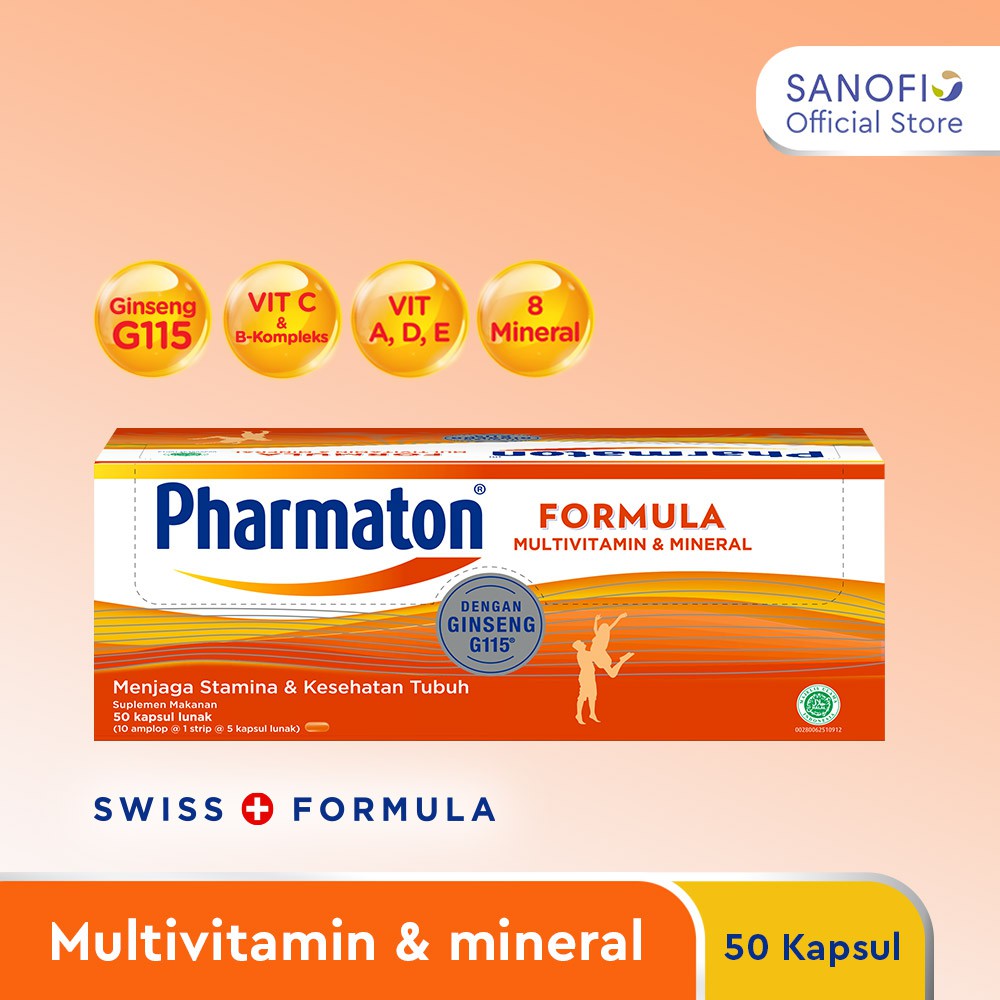 Pharmaton Formula 50s - Multivitamin Jaga Stamina Dan Kesehatan ...