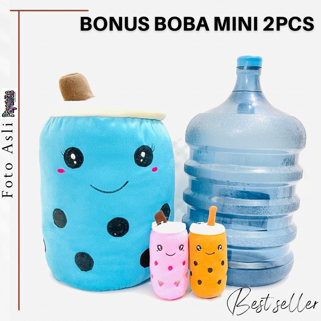 Boneka Boba Jumbo Besar Bonus 2pcs Boneka Boba Mini Bahan Halus Isi Empuk Bahan Halus