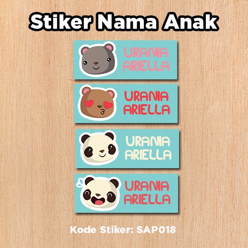 

Stiker Label Nama Anak Waterproof Black Panda