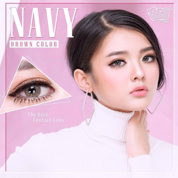 SOFTLENS KITTY KAWAII / SOFTLENS KOREA NAVY BROWN -MINUS / LENSA MATA