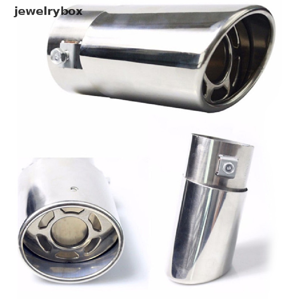 (Box) Muffler Knalpot Mobil Universal Bentuk Bulat Bahan Stainless Steel