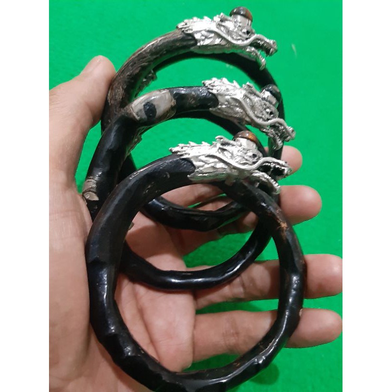 gelang akar bahar hitam asli naga perak joyo adiguno