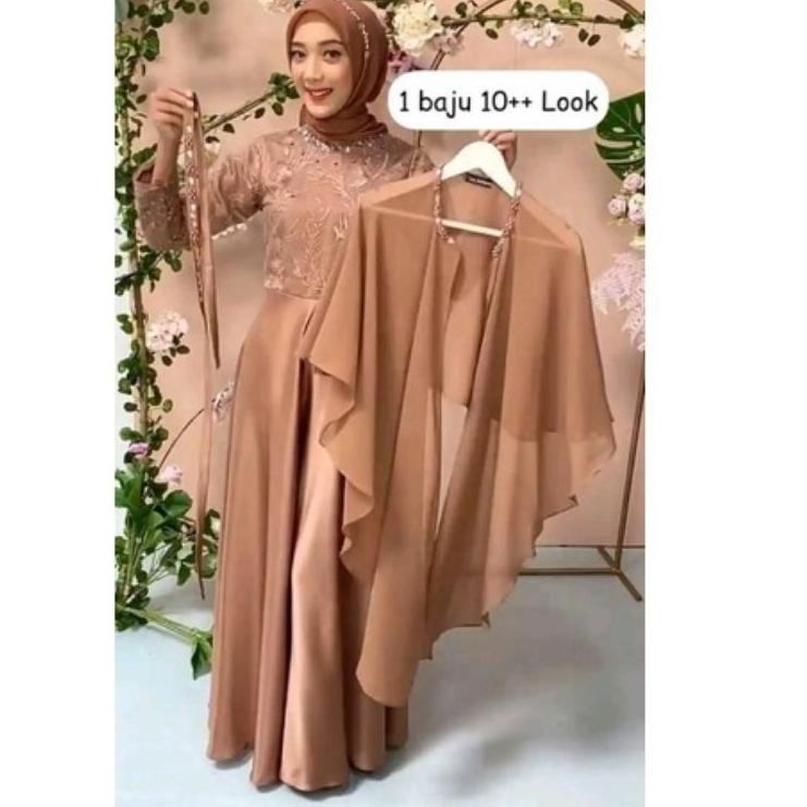 (NEW STOCK) GAMIS 10 LOOK TRENDING ( READY JUMBO ) GAMIS PESTA TERBARU / GAMIS BRUKAT TERBARU 2022 /