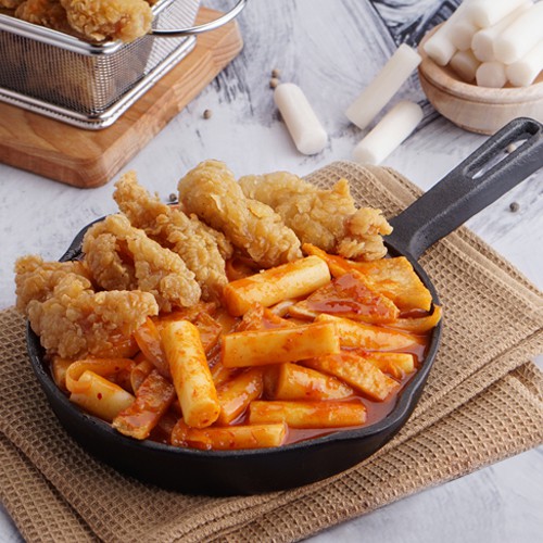 

Mujigae Topokki with K-Chicken