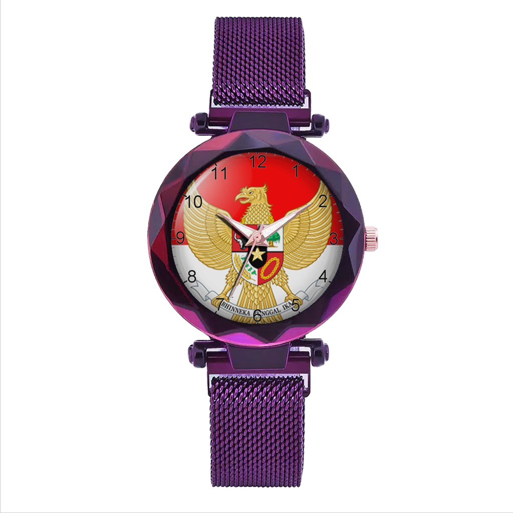 Jam Tangan Wanita Custom - GARUDA INDONESIA Free Box &amp; Batre Cadangan