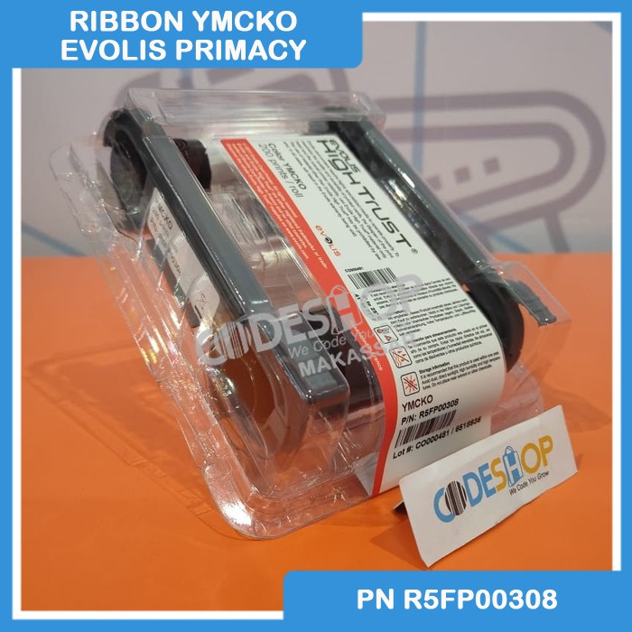 Ribbon Evolis Primacy 308 - Color Ymcko 200 Sisi | Part Number : R5FP00308