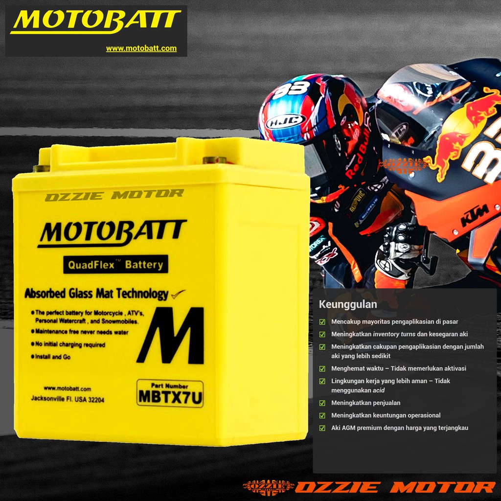 AKI ACUU MOTOR MOTOBATT VESPA CBR250 MT25 MBTX7U PREMIUM IMPORT