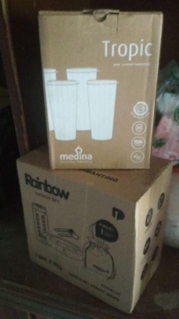 Promo Medina - Tropic Snap n Shake Tumbler Set (set Of 4) / Tempat Minum Set 4 Pcs 510 Ml