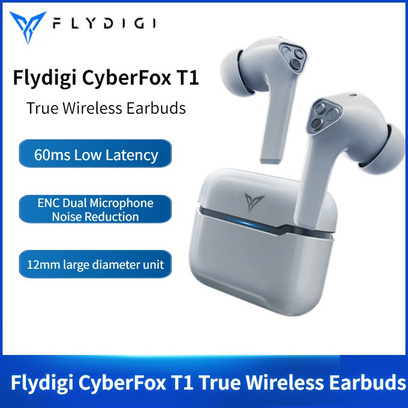 Flydigi Cyberfox T1 60ms Low Lantensy TWS Gaming Earbuds Original