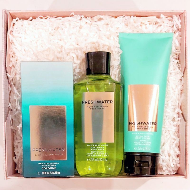 NBW MEN FRESHWATER GIFT SET PAKET BATH &amp; BODY WORKS