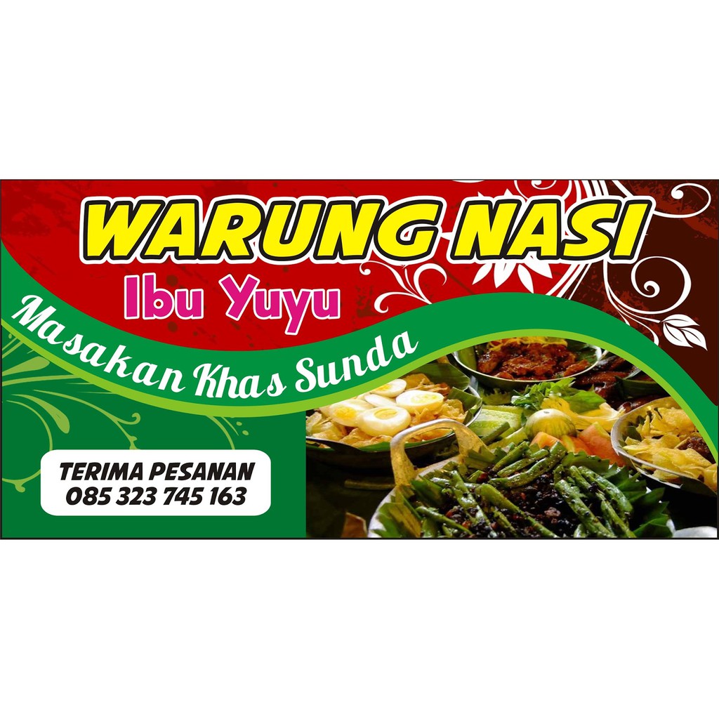 Jual Spanduk Warung Makan Ukuran 2 X 1 Indonesiashopee Indonesia 1374