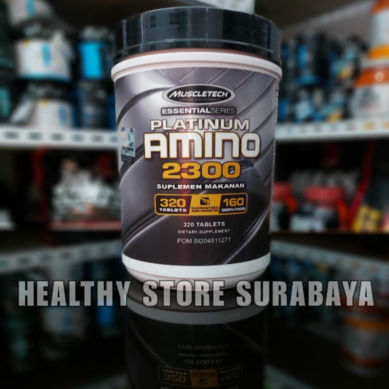 MUSCLETECH PLATINUM AMINO 2300 320 TABLET BPOM Suplemen Fitness Whey Protein Tablet