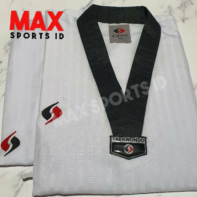 Dobok Sendy Senior Champion (Seragam Taekwondo) Kerah Hitam