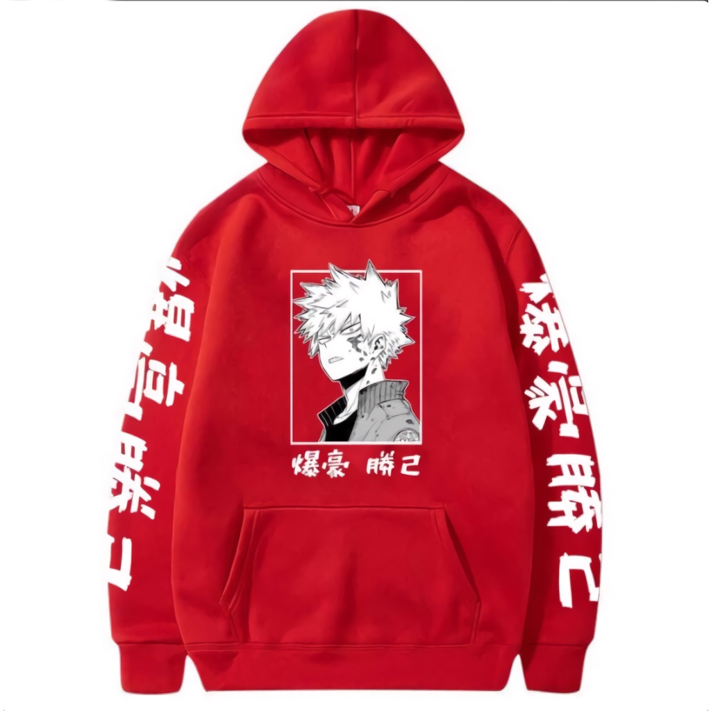 Hoodie Bakugo Lineart Anime Manga Boku No Hero Academia Premium Unisex