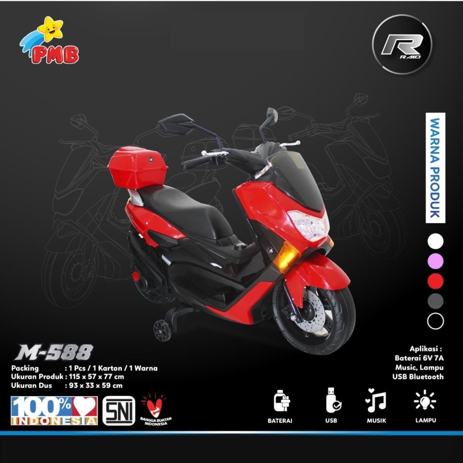 Mainan Anak Motor Aki YAMAHA NMAX PMB M588 PMB 588 MURAH