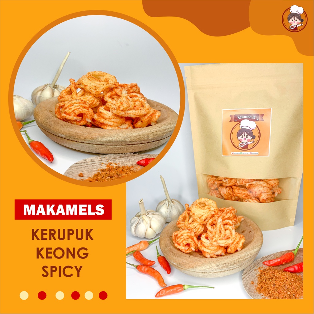 

Snack KERUPUK KEONG SPICY PREMIUM HALAL MAKAMELS