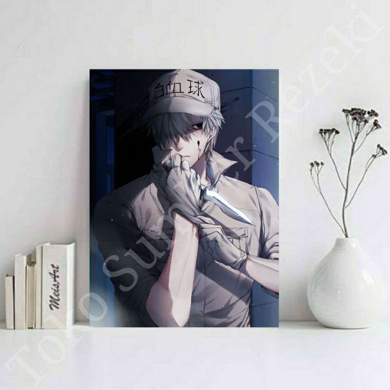 

Poster Sel Darah Putih White Hataraku Saibou Cells at Work Kanvas A4
