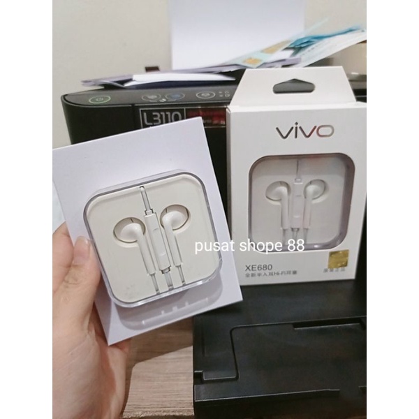 VIVO HEADSET XE680 ORIGINAL 100% SUPPORT SEMUA VIVO Hi-Fi Earphone XE680