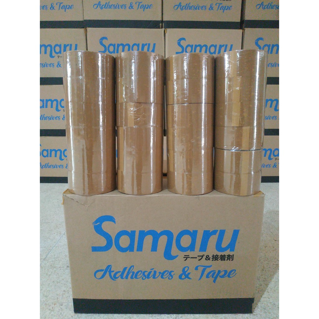 

Lakban Samaru OPP Tape Bening Coklat 1 Dus 45 mm x 80 yard Tebal Berkualitas Bisa COD
