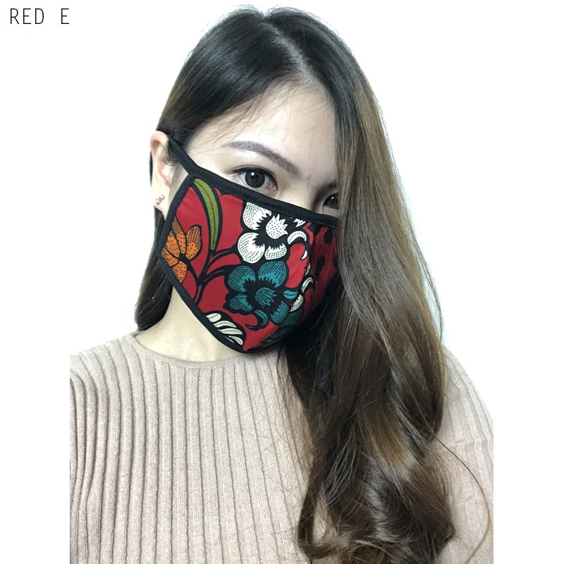 MASKER KAIN MERAH IMLEK CNY BATIK / MASKER TALI BATIK NEW