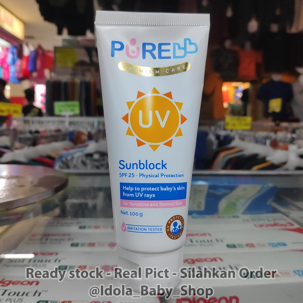 Pure Baby Sunblock 100gr Krim Bayi Perlindungan Matahari