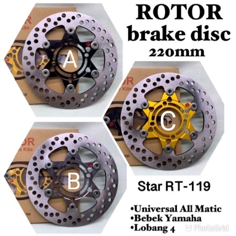 Disc cakram depan Rotor Star RT-119 Front Disc Brake Floting CNC by ROTOR