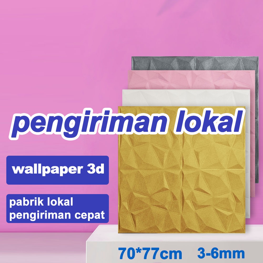 COD Beli 10 Gratis 1 Wallpaper Dinding 3D Timbul 70x70 6mm Hiasan Terbaru 2022 Foam Dimensi Timbul M