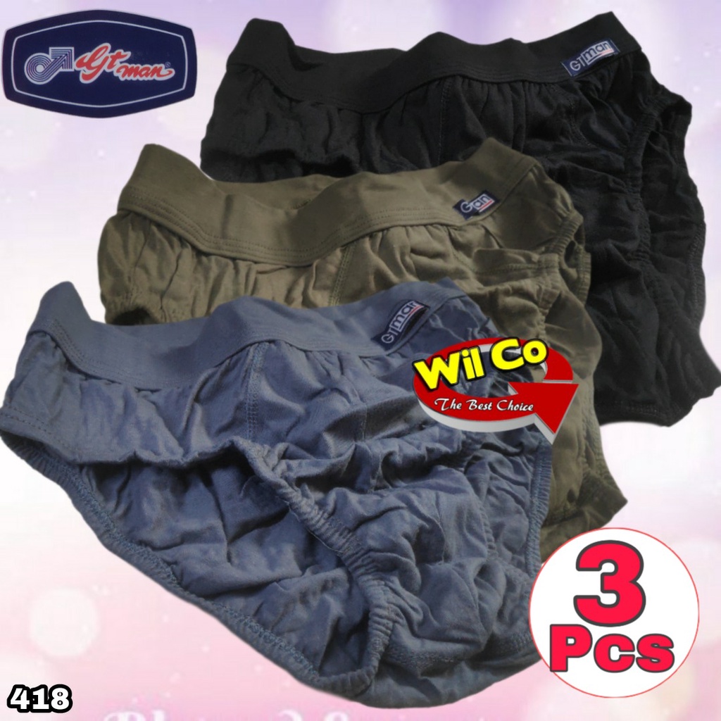 K418T - (DIJUAL PER 1 BOX ISI 3 Pcs) CELANA DALAM PRIA DEWASA GT-MAN SIZE M - XL