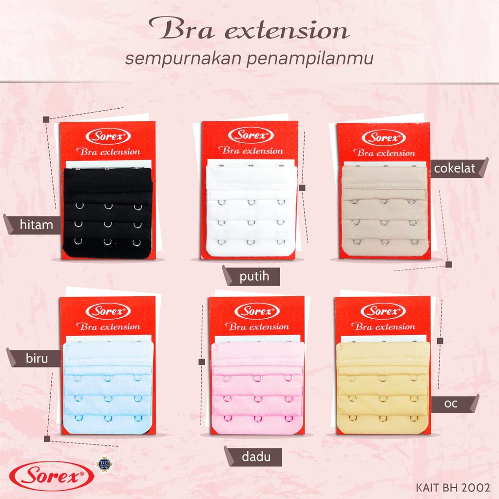 Bra bh extension 2002 Sorex 3 tiga baris kait