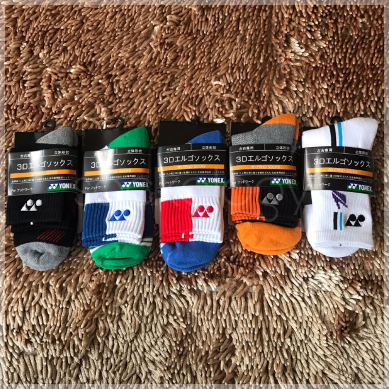 (min 3pcs @27.500) Kaos kaki Sport merk Yonex 3/4 tebal (Premium Quality)