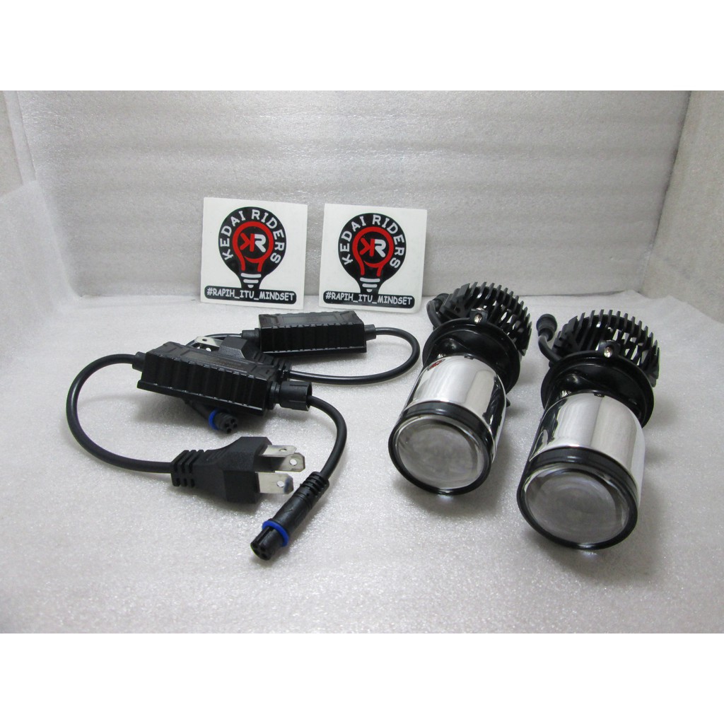 Lampu LED Y6 Mini Lensa Projector Headlamp Mobil Motor H4