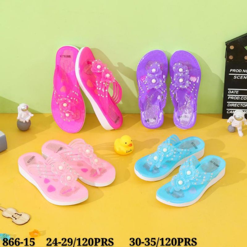 Sandal Jepit Anak Perempuan Bunga Mutiara Daisy Karet Import Terbaru